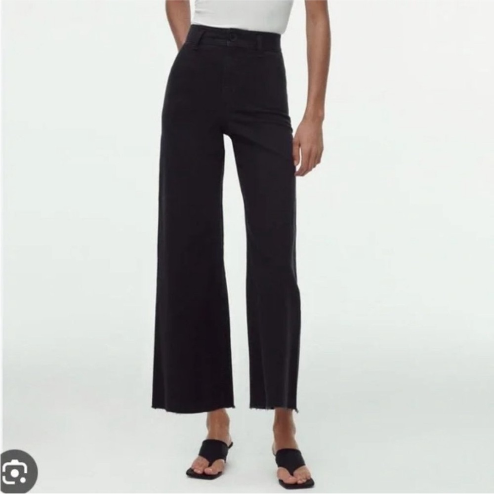 Zara the Marine Straight Wide Leg Pants Black NWT Size 2